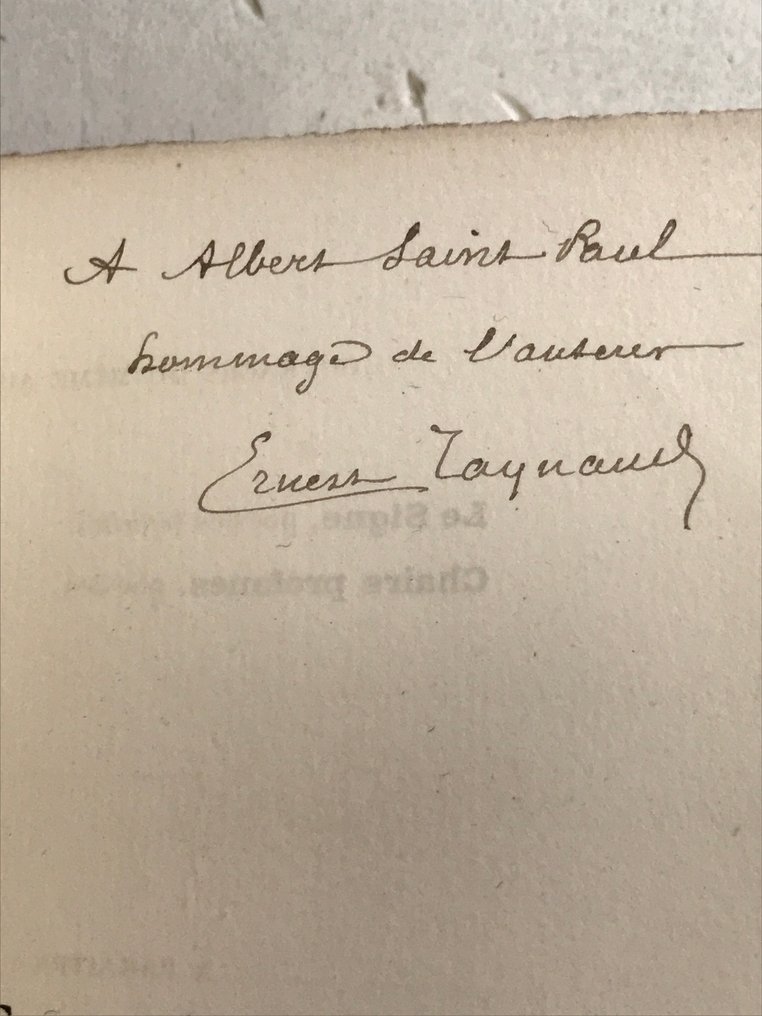 Signé; Ernest Raynaud - Les Cornes du Faune [édition originale avec envoi] - 1890 #4.3