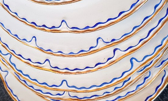 Richard Ginori - 6 人用餐具組 (11) - 陶瓷 - 蓝色缎带 #2.1