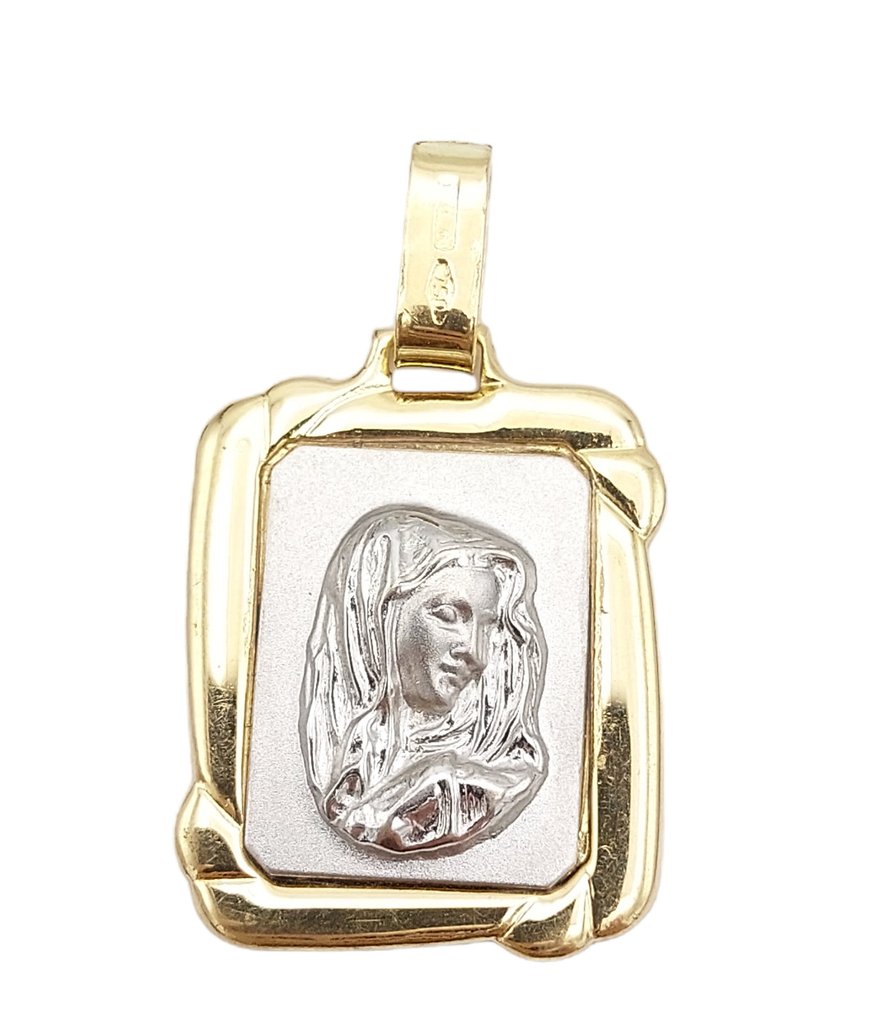 吊坠 - 18K包金 黄金, 白金 #1.0