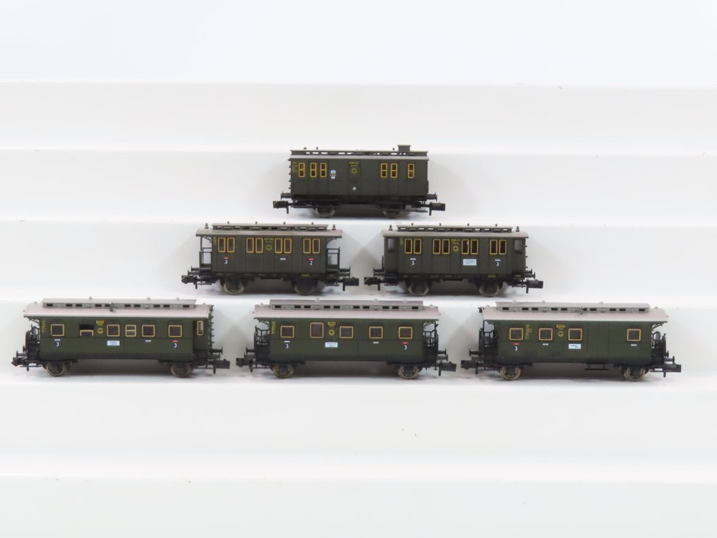 Fleischmann N - Επιβατικό τρένο μοντελισμού (6) - 6x επιβατικά βαγόνια 2ης/3ης και 3ης τάξης, συμπεριλαμβανομένου του αποσκευάδικου βαγονιού. - DRG #1.0