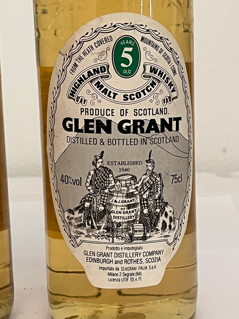 Glen Grant 1978 5 years old & 1979 5 years old  - 75 cl - 2 flaskor #3.2