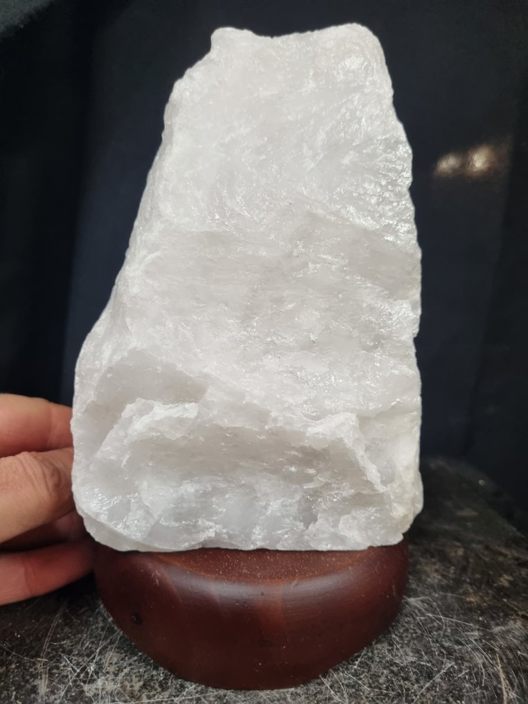 Μεγάλο φυσικό φωτιστικό λάμπα από βερικόλιθο Σύμπλεγμα κρυστάλλων - Ύψος: 193 mm - Πλάτος: 120 mm- 2.15 kg #1.0