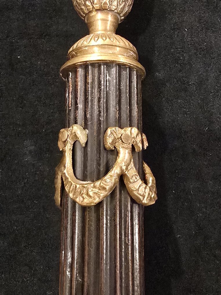 Candleholder (2) - Bronze, Brass - Pair of 19th-century candlesticks #1.0