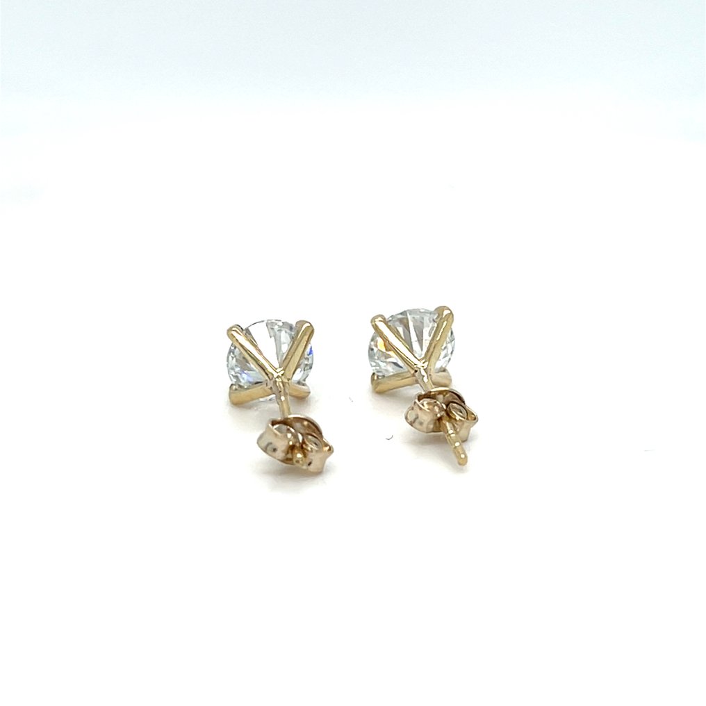 没有保留价 - 耳环 - 14K包金 黄金 - 2.03ct. tw. 钻石 (实验室培育) #3.2