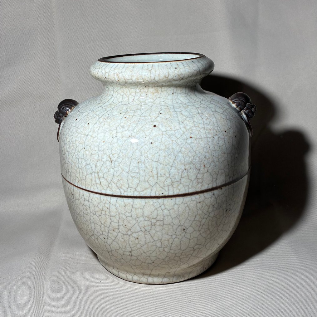 Jarre 白色裂纹瓷器 - Chimères 把手（不设底价出售） - 瓷 - 中国 - 19世纪 #1.0