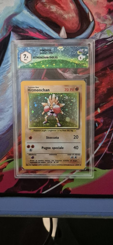 Pokémon - 1 Graded card - Hitmonchan Foil - Graad 7.5 - WOTC #1.0