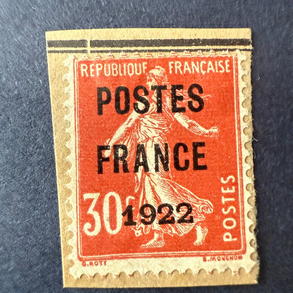 法國  - Yvert 32预贴邮票，全新无胶，邮政巴黎1922，评级：非常好 #1.0