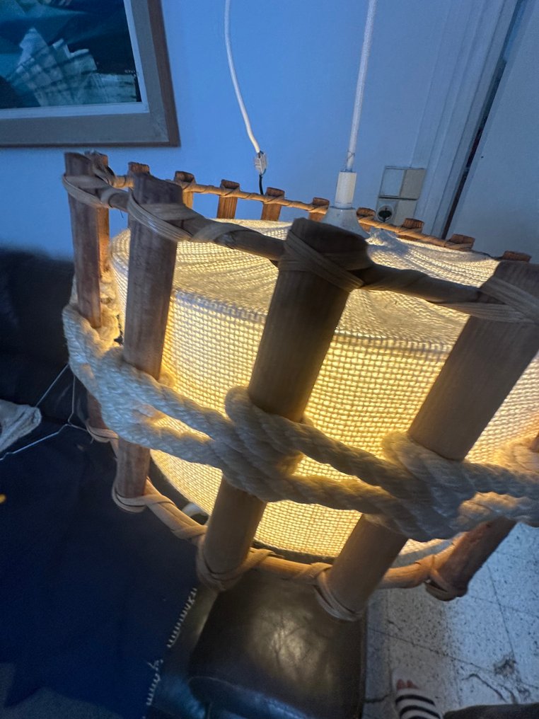 Κρεμαστό φωτιστικό οροφής - χορδές, Ξύλο #3.2