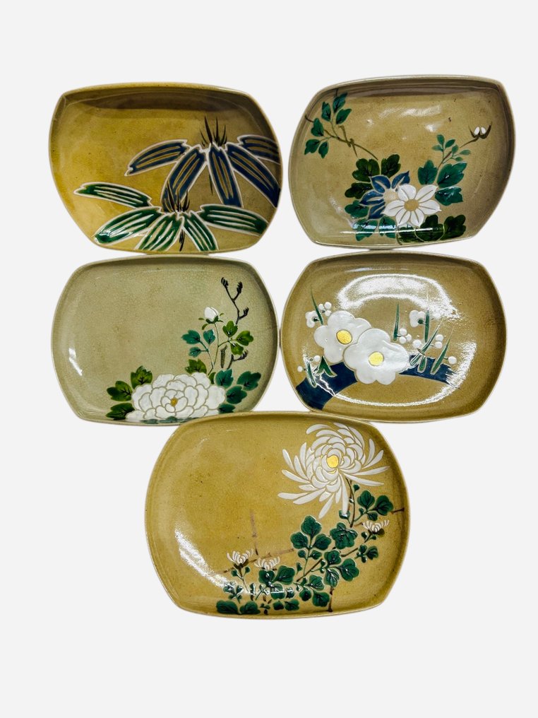 盘子 (5) - 陶瓷 - 日本方形餐具 #1.0