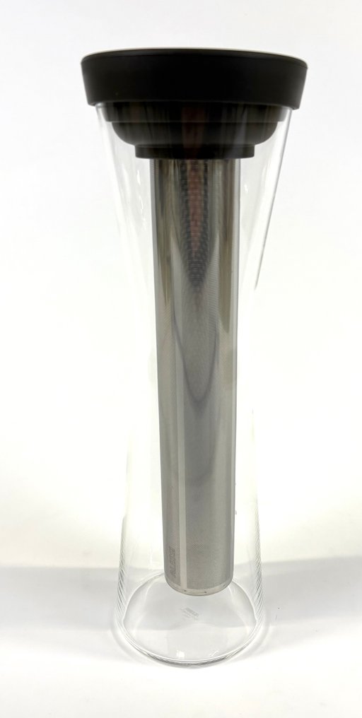 Alessi - Giulio Iacchetti - Καφετιέρα - ''Mazagran'' - Υάλινο σωλήνα από βοριοπυρίτη και θερμοπλαστικό ρητίνης, καφέ. Φίλτρο από ανοξείδωτο ατσάλι 18/10. #3.2