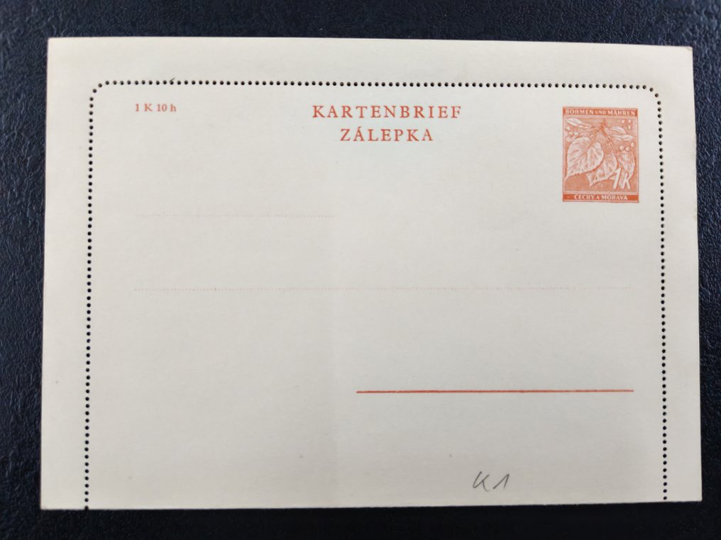 波希米亚和摩拉维亚 1938/1945 - 卡片信件与全品邮资物 #1.0