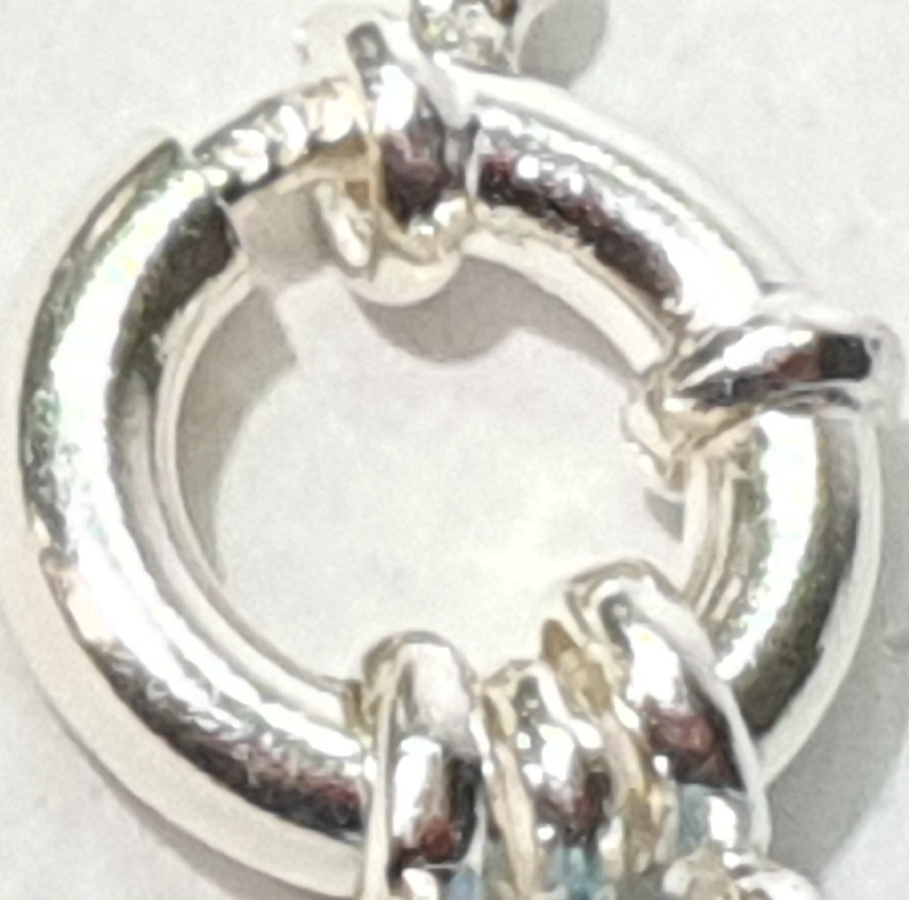 Aguamarina Natural - 非常长 - 青春与活力 - 925纯银 - 一等品 - 项链 #1.0