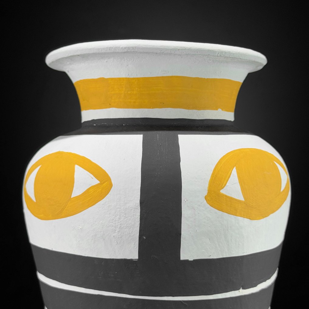 Dekorativt ornament - NO RESERVE PRICE - C - Wonderful Decorative Colorful Terracotta Pot - Indonesia #1.0