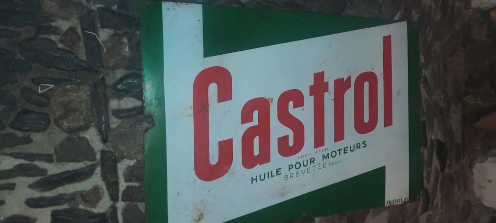 Castrol - Castrol - plaque emaillee castrol sign enamel - 1960 #4.3