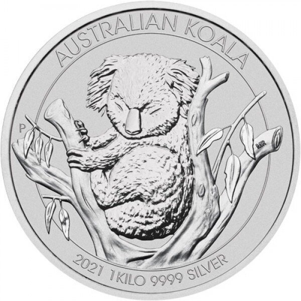 Ausztrália. 2021 1 Kilo $30 AUD Silver Koala Coin BU (In Capsule) #2.1