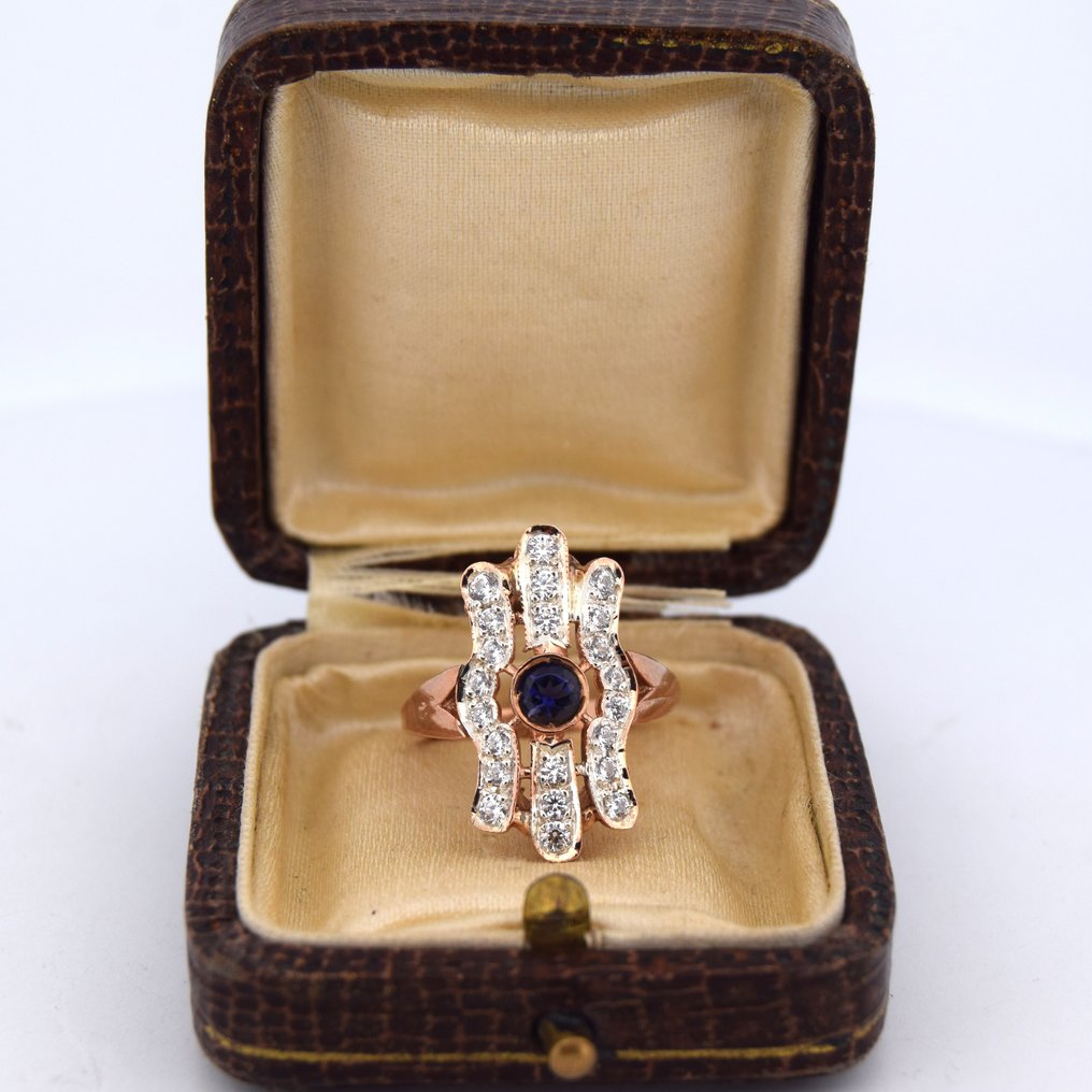 没有保留价 - 臂环 - 9 kt. 玫瑰金 -  1.00ct. tw. 紫水晶 - 钻石 #1.0