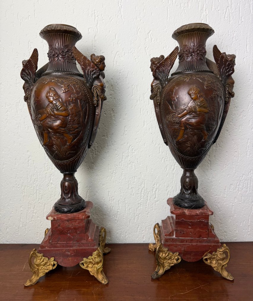 装饰饰品 (2) - J. Garnier (1853 - 1910) - 法国 - Vaas - 55 厘米 #2.1