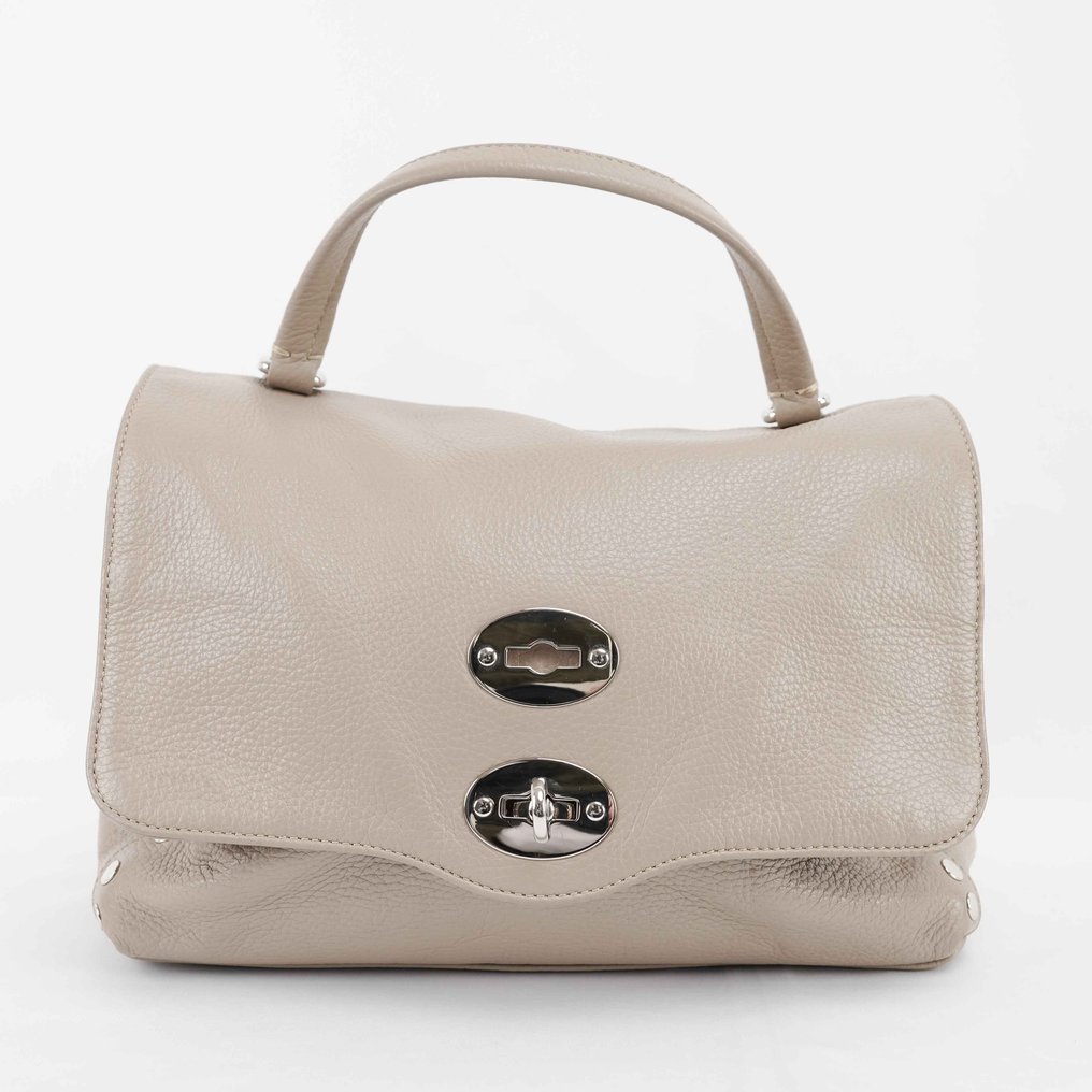 Zanellato - Postina Beige Grained Leather – Silver Hardware – Made in Italy - Τσάντα #1.0