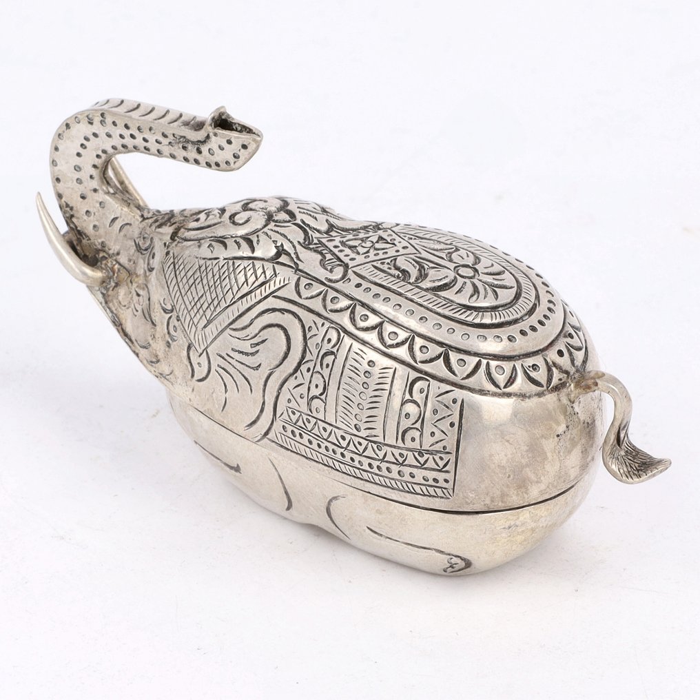 NO RESERVE - Snuisterijendoosje - 'Olifant' - Κουτί - .925 silver #3.2