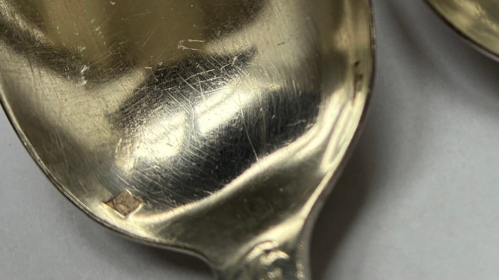 Ercuis - 12件餐具套裝 (22) - 鍍銀 - Rocaille #3.2