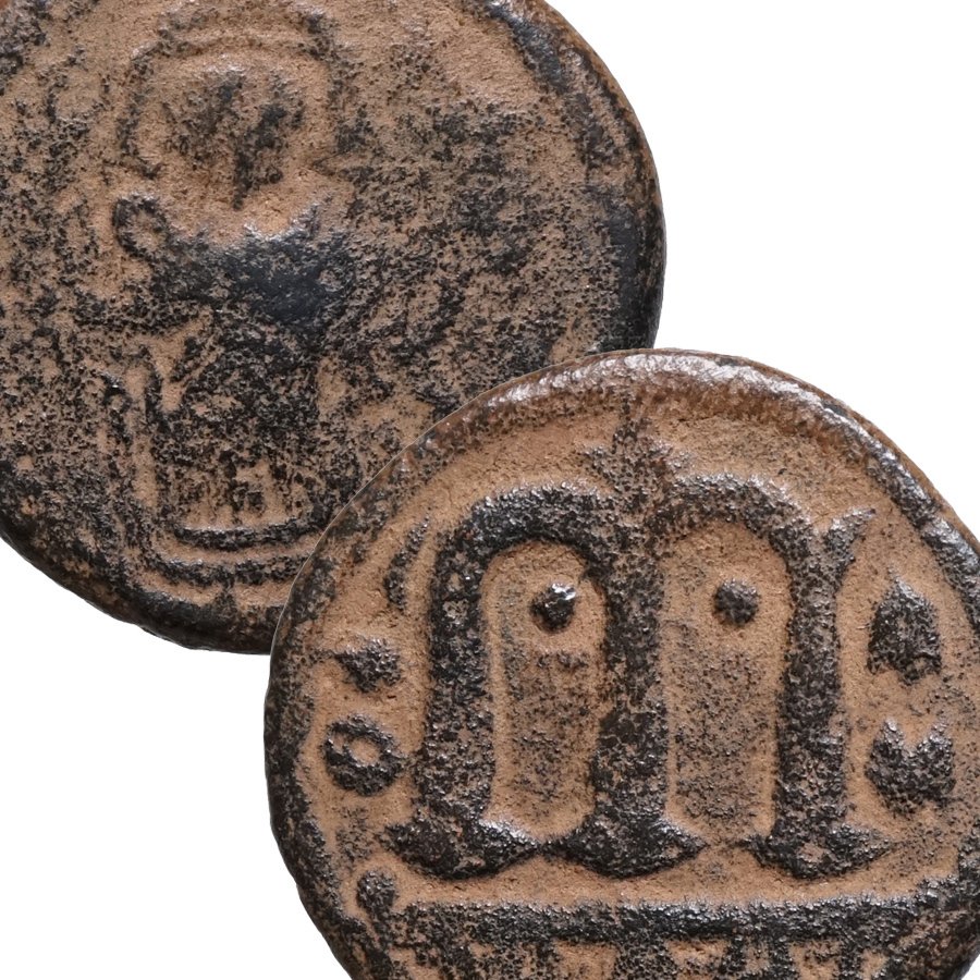 Βυζαντινή αυτοκρατορία, Αραβο-Βυζαντινός. Umayyad Caliphate. Fals Imitation. Byzantine-style. Kaiser steht frontal / m  (χωρίς τιμή ασφαλείας) #1.0