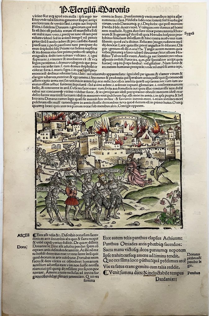 Master of Gruninger Workshop, Virgil - Aeneid, Aneas before Troy burning - 1517 #1.0