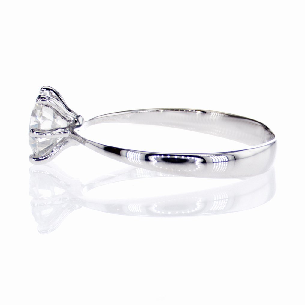 χωρίς τιμή ασφαλείας - Δαχτυλίδι αρραβώνων - 14 καράτια Λευκός χρυσός -  0.96ct. tw. Διαμάντι (Φυσικό) #2.1