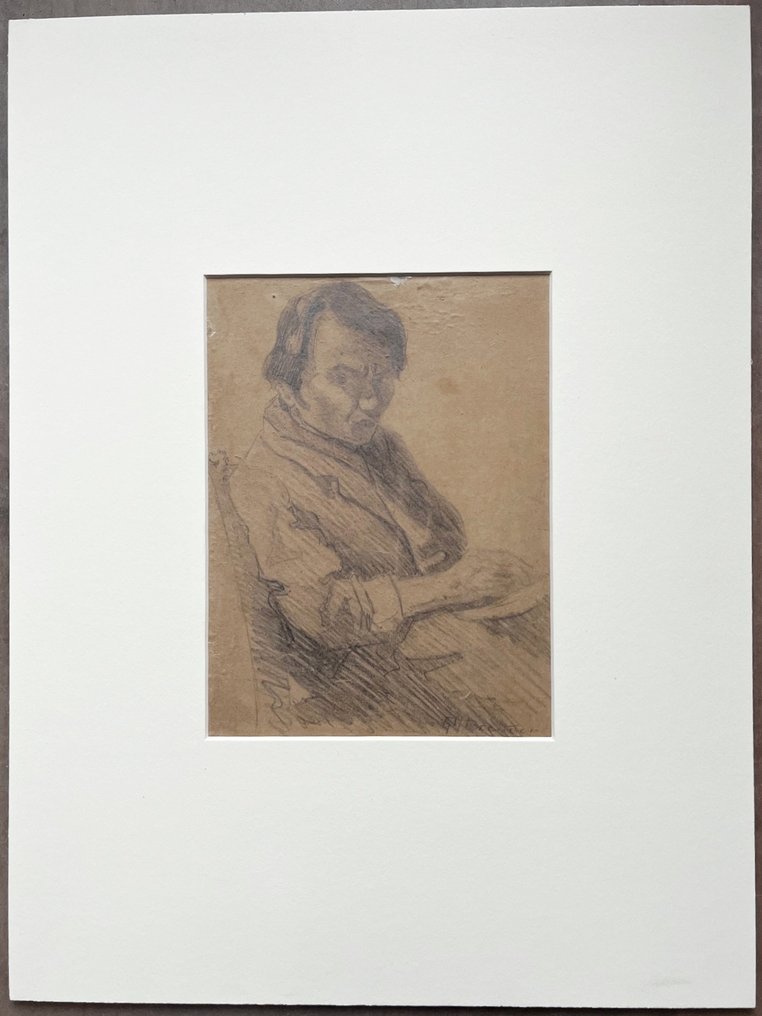 George Hendrik Breitner ( 1857 - 1923 ) - Potloodstudies lezende vrouw #1.0