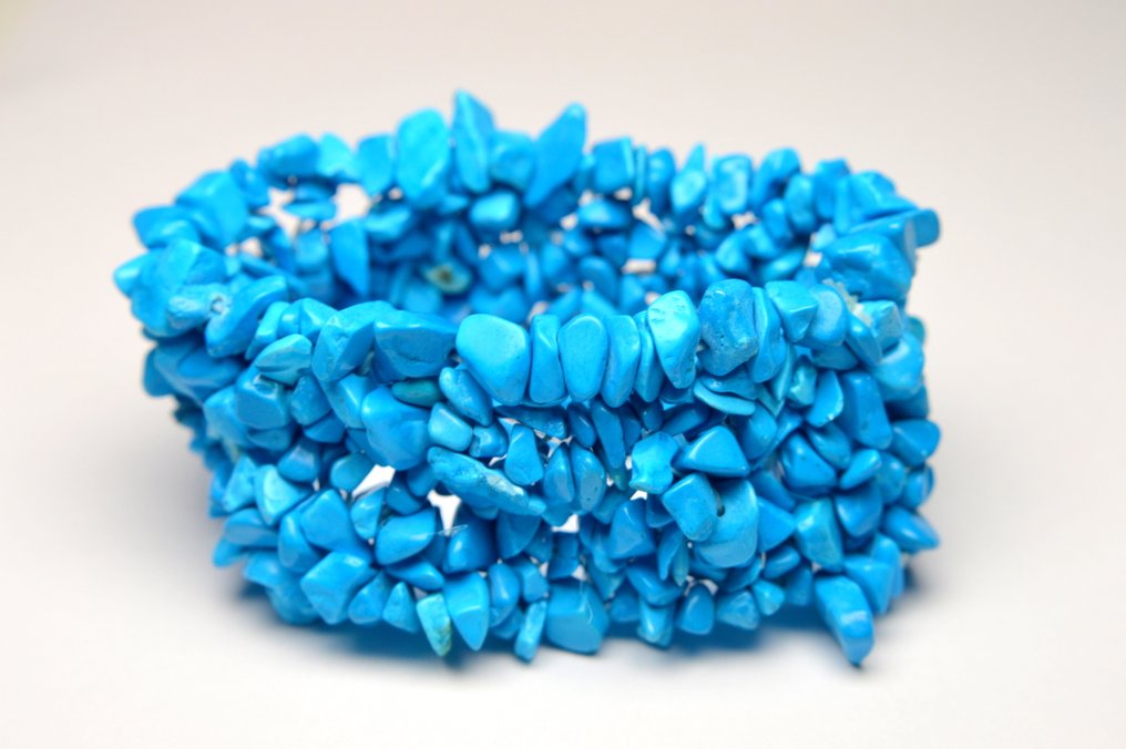 Turquoise - Blue Turquoise - 59,6 g - Bracelet - Wrap stretch élastique #3.2