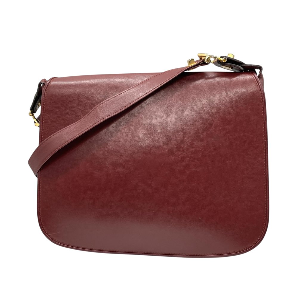 Cartier - Must de Cartier Leather Shoulder Bag Flap Style Gold Hardware - Τσάντα ώμου #1.0