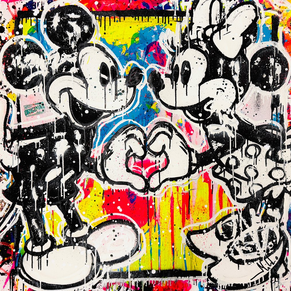 Mikko - Mickey An Minnie Mouse Love Sign - XL (No reserve price!) #1.0