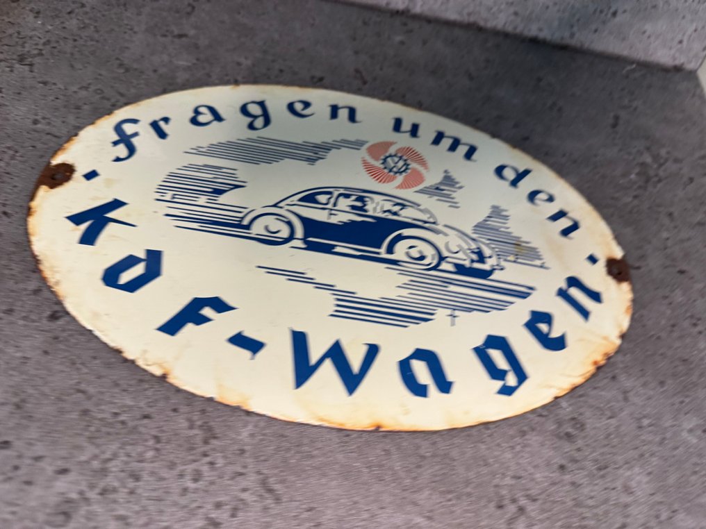 Semn emailat KDF Wagen - World War II - Placă de email - Smalț, Metal #2.1