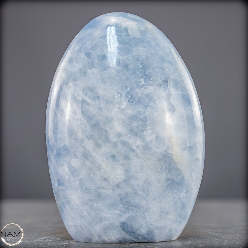 Μαγική ουρανολογική ηρεμία Λαμπερός μπλε ασβεστίτης ελεύθερου σχήματος.- 1269.44 g #1.0