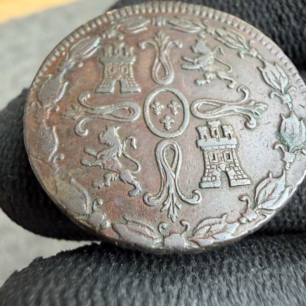 西班牙. 费尔南多七世. 8 Maravedís 1825 Jubia  (没有保留价) #3.2