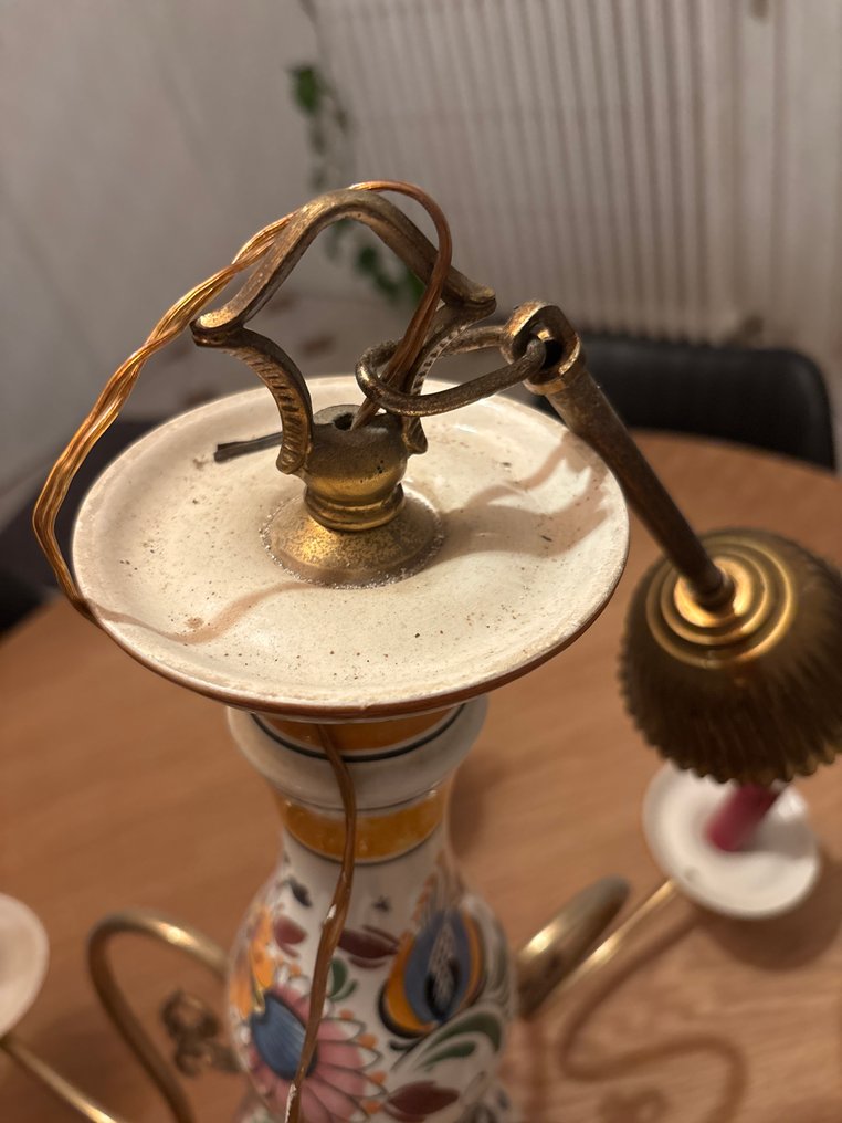 Lysekrone - Porcelæn, Messing, Glas #4.3