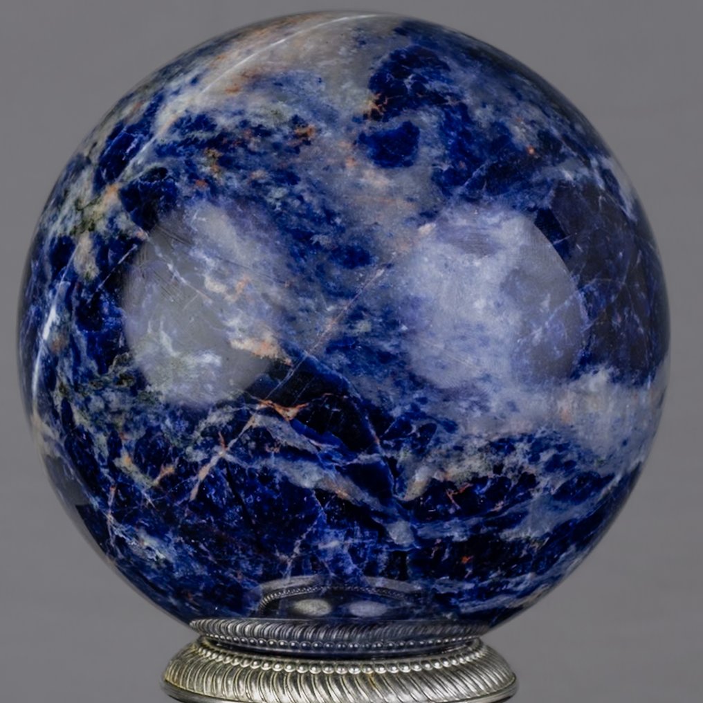 方钠石 优质方钠石王蓝色球体 - 高度: 10.8 cm - 宽度: 10.8 cm- 1650 g #3.2