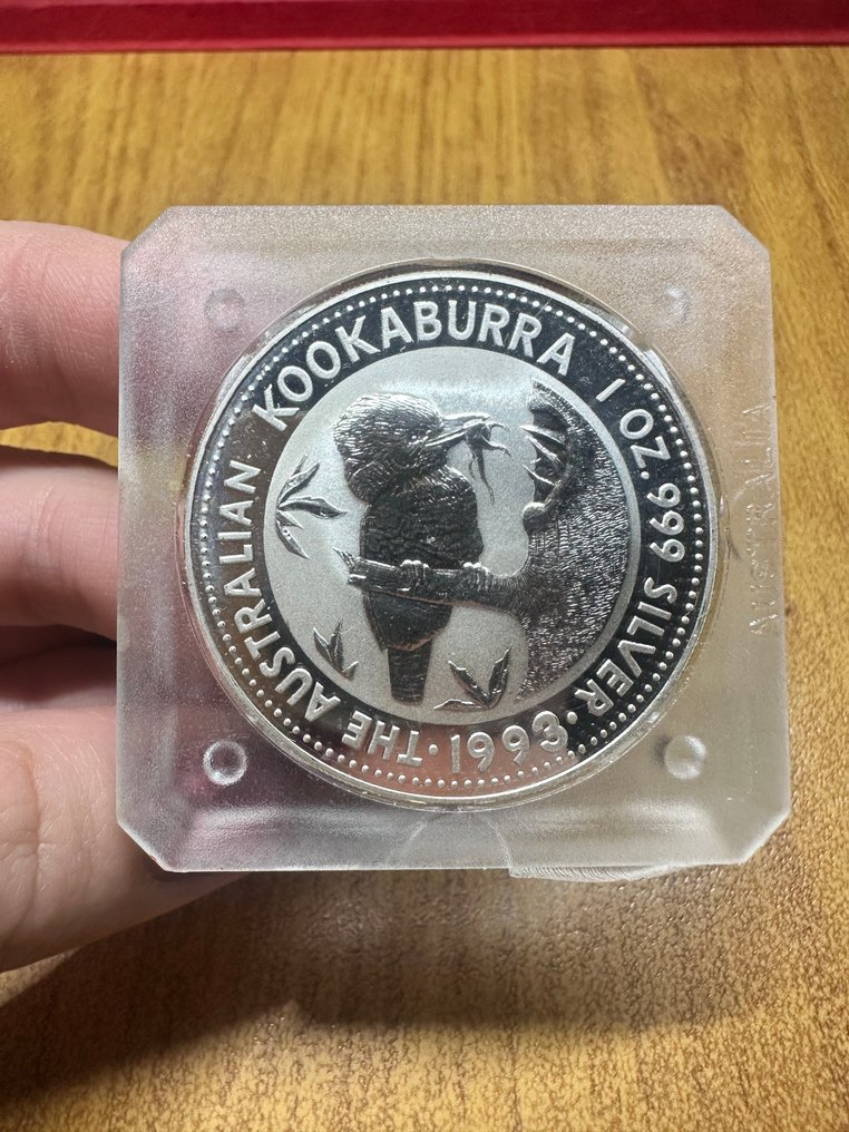 Αυστραλία. 1 Dollar 1993 Kookaburra, 1 Oz (.999) (χωρίς τιμή ασφαλείας) #1.0