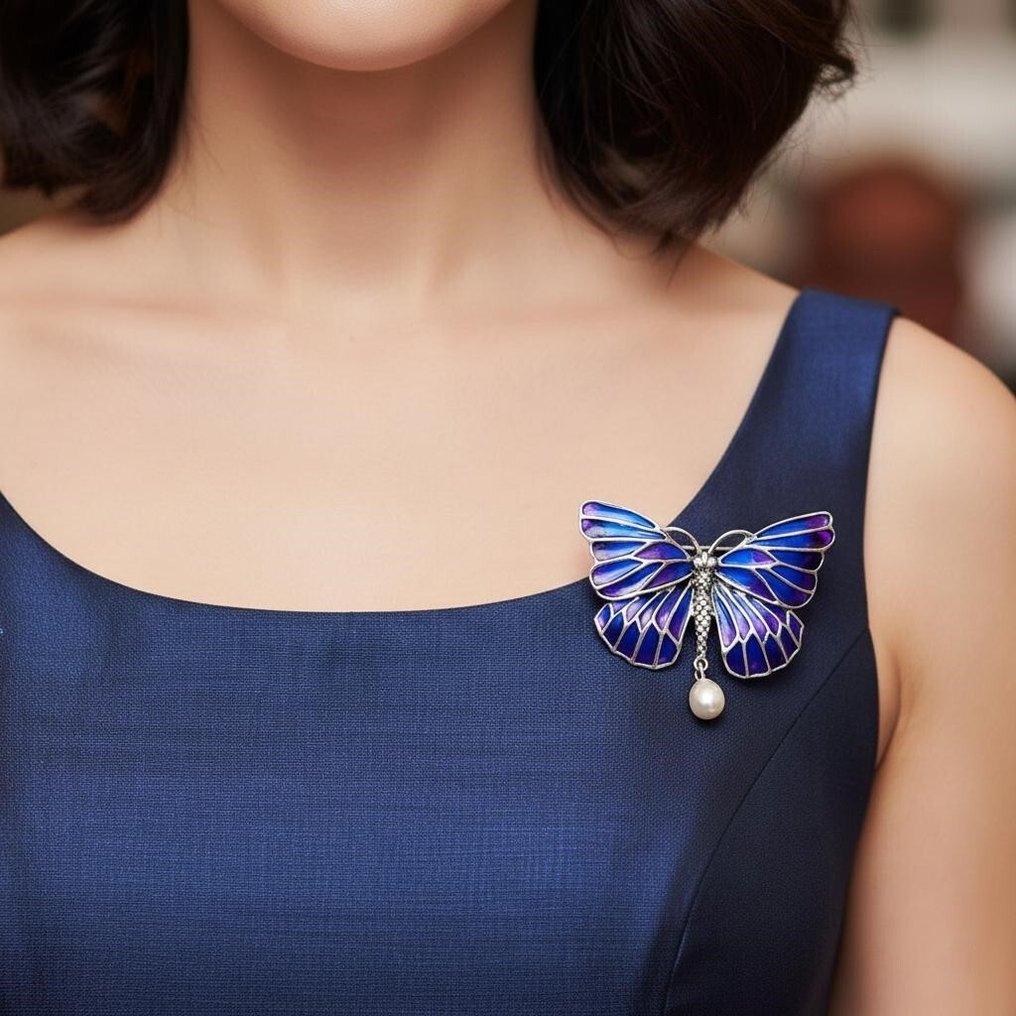 Sans prix de réserve - Broche Argent Perle #1.0