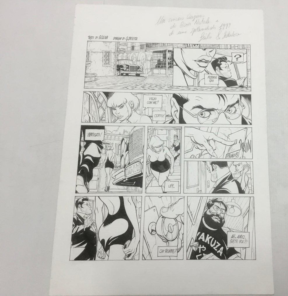 De Vita, Giulio - 1 Original page - Tatiana K. - Hommage à Tatiana K. et a F. Corteggiani - 1998 #1.0