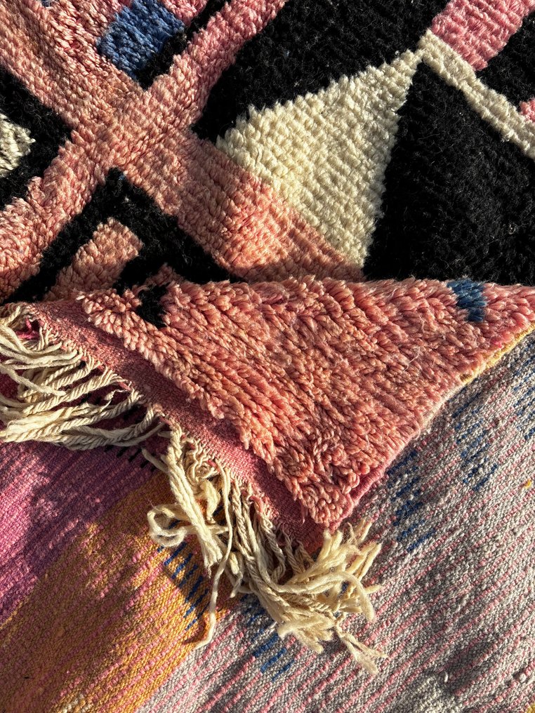 Boho Chic Marokkansk Berber Uld Pink Tæppe - Tæppe - 310 cm - 200 cm #2.1