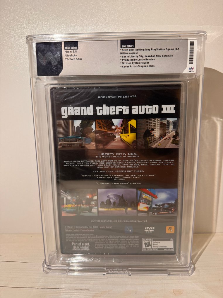 Sony - Playstation 2 (PS2) - GTA 3 WATA 9,8 A+ New Case Gran Theft Auto 3 factory sealed - Videospill - I original forseglet eske #2.1