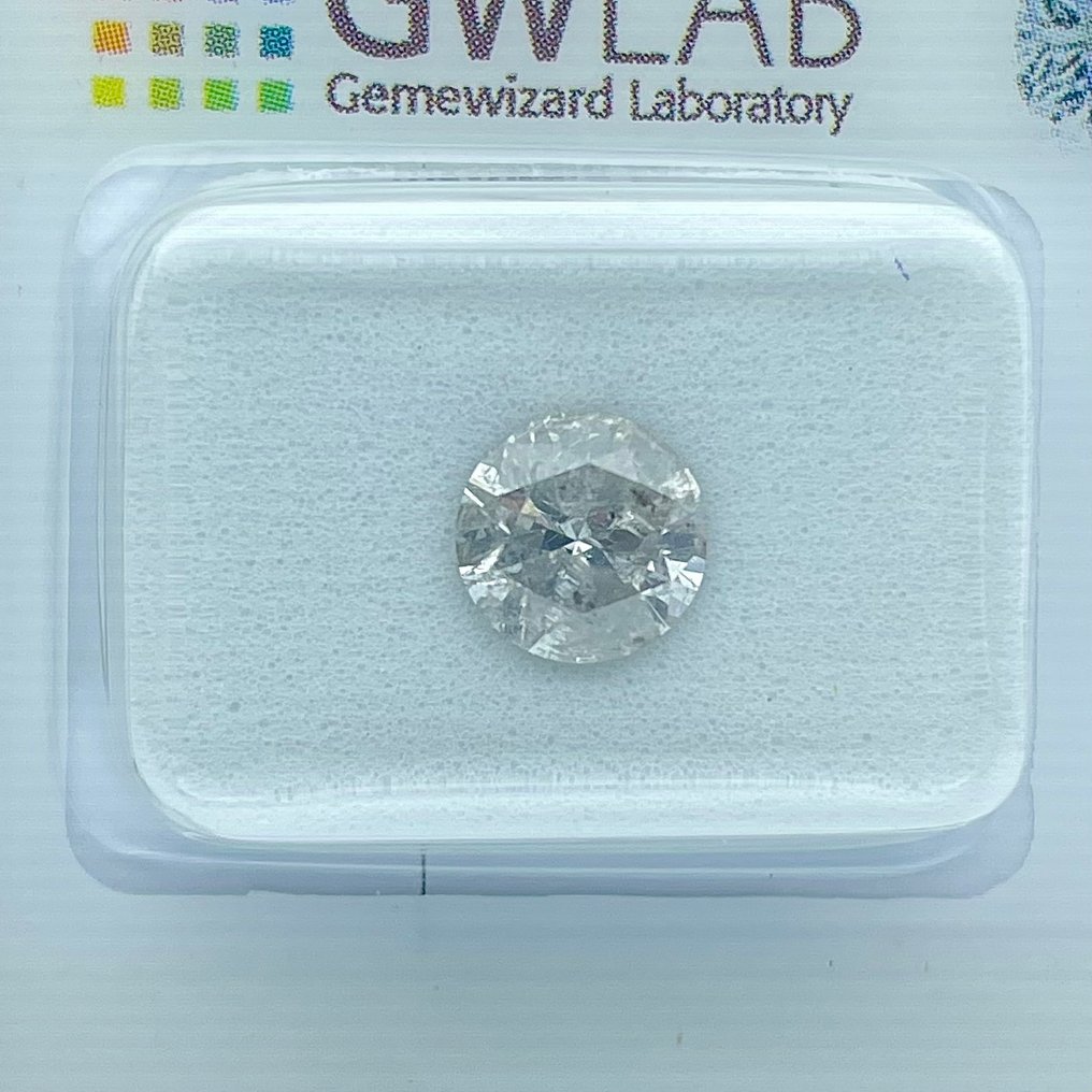 χωρίς τιμή ασφαλείας - 1 pcs Διαμάντι  (Φυσικό)  - 1.20 ct - Στρογγυλό - J - I2 - Gemewizard Gemological Laboratory (GWLab) #1.0