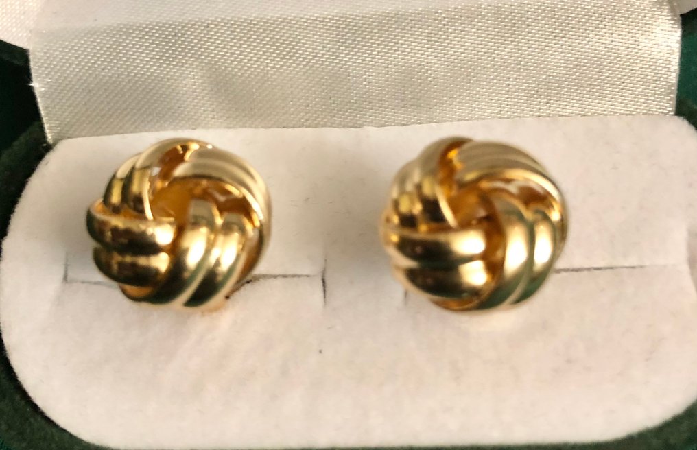 Marine knots, een paar 14 karaat goud vergulde manchetknopen. - Manchetknopen #2.1
