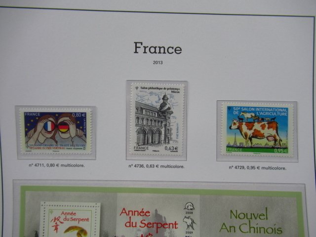 Franța 2013 - Colecție superbă de timbre și blocuri în foițe Yvert și Tellier. #2.1