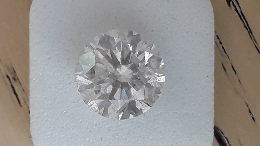 1 pcs 钻石  (天然)  - 3.60 ct - 圆形 - F - SI2 微内三含级 - Gemewizard宝石实验室（GWLab） #2.1