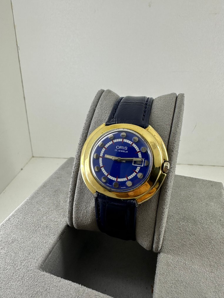 Oris blue dial men watch no rezerve price #3.2