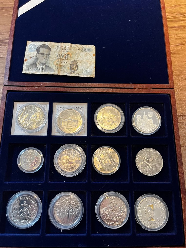 Βέλγιο, Λουξεμβούργο. Medal collectie euromunten 1999-2002  (χωρίς τιμή ασφαλείας) #1.0