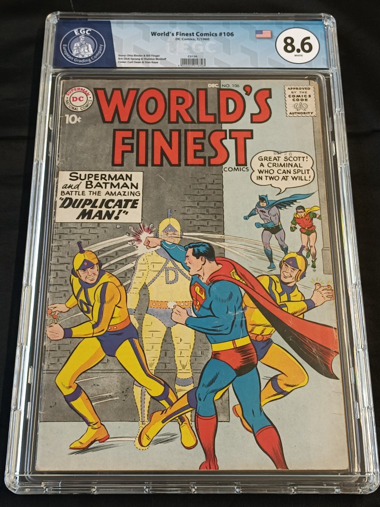 World's Finest Comics #106 - EGC 8.6 - The Duplicate Man! - 1 Graded comic - EO - 1960 #1.0