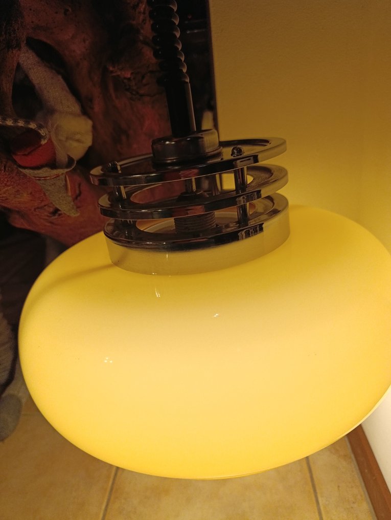 Lampada a sospensione - Vetro opalino - Anni 60 #1.0