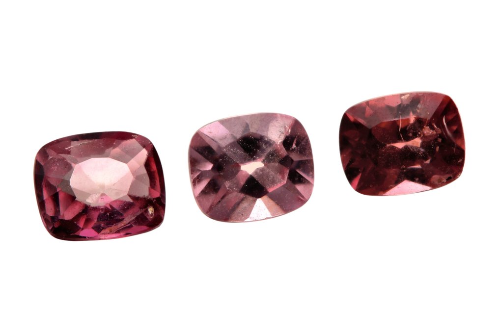 没有保留价 - 3 pcs  橙色, 粉色, 紫罗兰色 尖晶石  - 1.80 ct - 西班牙宝石学院（IGE） #3.2